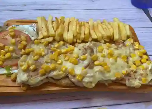 Pechuga Gratinada Con Maíz