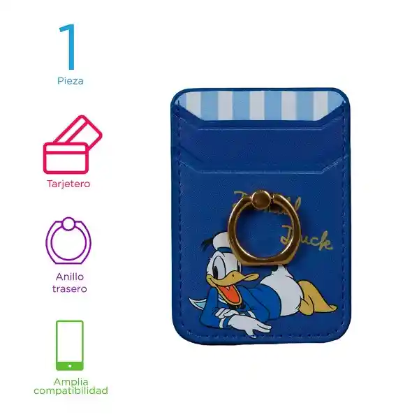 Tarjetero Para Celular Stick on de Donald Disney Miniso