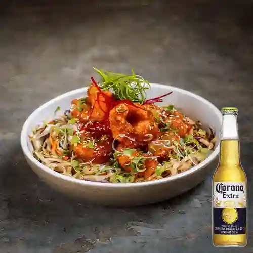 Combo Agridulces Crocantes Kung Pao + Corona Bot. 355ml