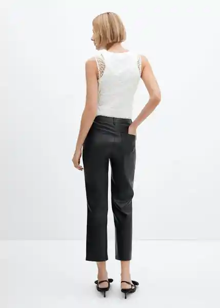 Pantalón Lille Negro Talla 46 Mujer Mango