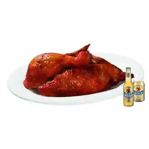 Combo Medio Pollo Frito + Cerveza Águila Ligth