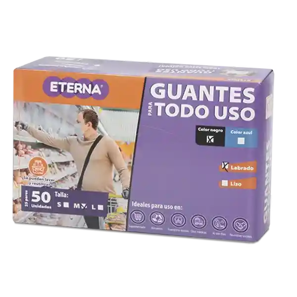 Eterna Guante Multiuso Negro Tm