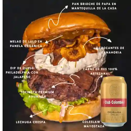 Combo Burguer Mela + Club col. Dorada Lta 330ml