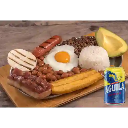 Combo Bandeja Paisa + Aguila Orig Lta 330ml