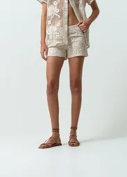 Short Mujer Crudo Marfil Claro T L 452G042 Naf Naf