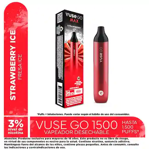 Vapeador Vuse GO Max Strawberry Ice