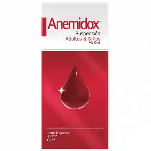 Anemidox tratamiento para la deficiencia de Hierro con Acido Folico y Vitamina C Suspension Oral 120ml