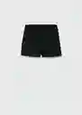 Short Lino Negro Talla 18 Niñas Mango