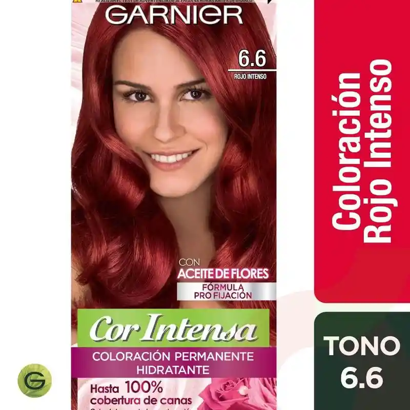 Garnier-Nutrisse Tinte Capilar Permanente Tono 6.6 Rojo Intenso