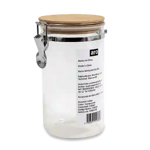 Aro Recipiente de Vidrio 1200 mL