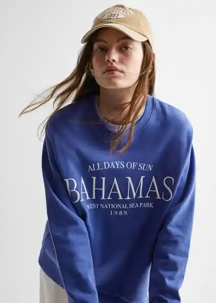 Buzo de Sudadera Miami Azul Talla 18 Mango Teen Girl Mango