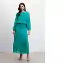 Falda Birma-A Turquesa Talla L Mujer Mango