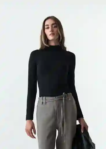 Camiseta Mujer Negro Puro Ultraoscuro Talla S 503G030 Naf Naf