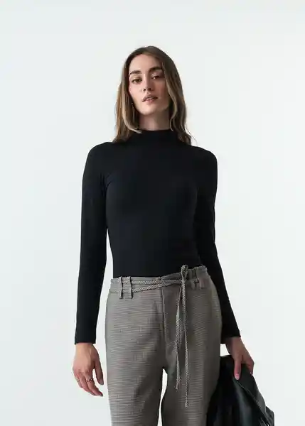 Camiseta Mujer Negro Puro Ultraoscuro Talla S 503G030 Naf Naf
