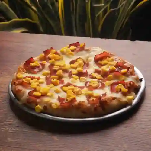 Pizza de Jamón y Maíz Familiar