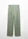 Pantalón Massim Verde Pastel Talla M Mujer Mango