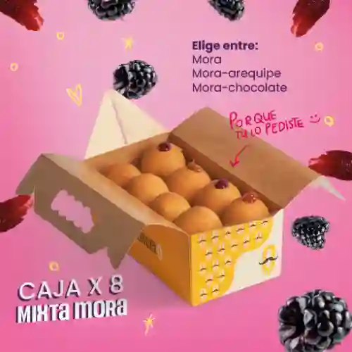 Caja X 8 Buñuelos Mixta Mora