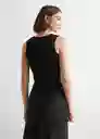 Top Vest Negro Talla 19 Niñas Mango