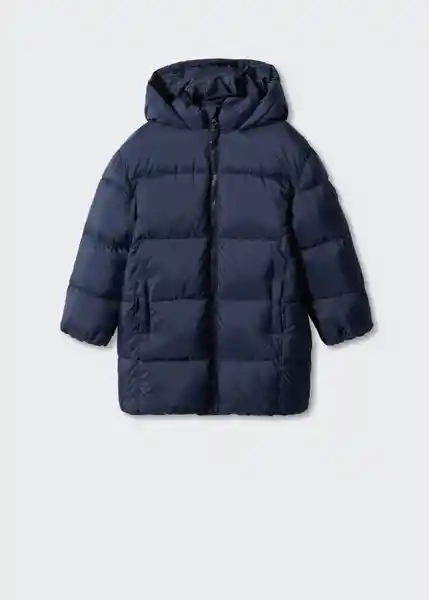 Abrigo Anorak Amerlong Navy Talla 08 Niños Mango