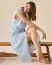 Vestido Azul Medio Talla S 693G000 Esprit