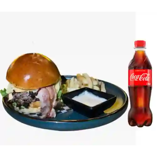 Hamburgesa Clasicadecarne+coca Cola+papa