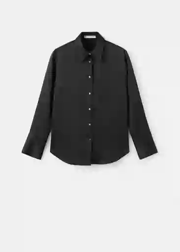 Camisa Ideale Negro Talla S Mujer Mango