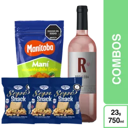 Combo 3 Rosaleda Vino Rosado + Snack Sopo + Crocante Chile Limón