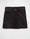 Falda Mujer Negro Talla: 0 5097001 American Eagle