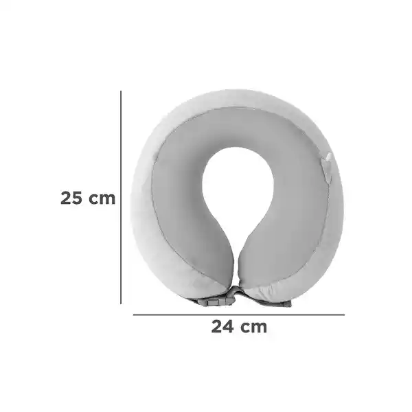 Almohada de Viaje Ajustable Para el Cuello Gris Miniso