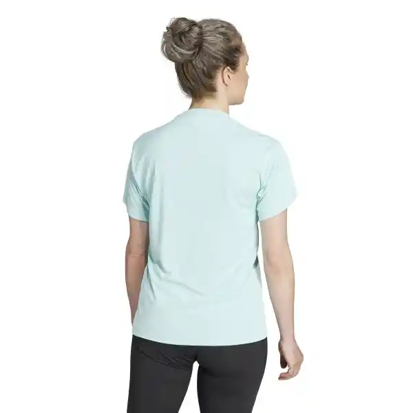 Adidas Camiseta Run It Bl Tee Para Mujer Azul Talla M