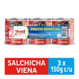 Salchicha Viena Zenú Precio Especial x 3 x 150 g