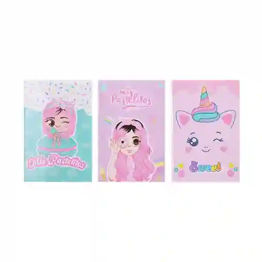 Set Cuadernos Pequeños Con Puntadas Serie Mis Pastelitos Miniso