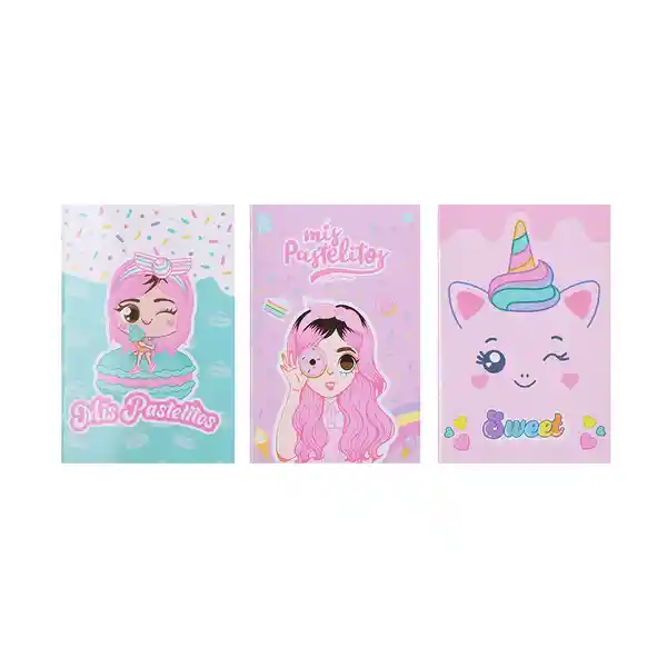 Set Cuadernos Pequeños Con Puntadas Serie Mis Pastelitos Miniso