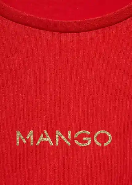 Camiseta Mangolog-H Rojo Talla S Mujer Mango