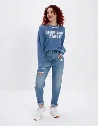 Suéter Tejido Mujer Azul Talla X-Small American Eagle