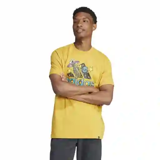 Adidas Camiseta M Doodle F T Para Hombre Amarillo Talla L