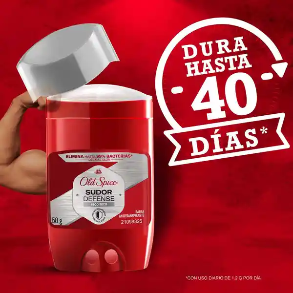 Desodorante Antitranspirante Hombre Old Spice Barra Sudor Defense Seco Seco 50 g Pack 2 Unidades