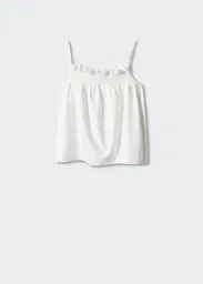 Camiseta Smock Offwhite Talla 10 Niñas Mango