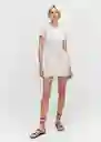 Vestido Sami Off White Talla M Mujer Mango