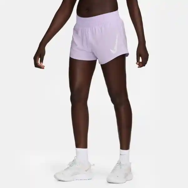 Nike Short Pantaloneta W One Swsh Hbr Df mr Br Mujer Morado T. L