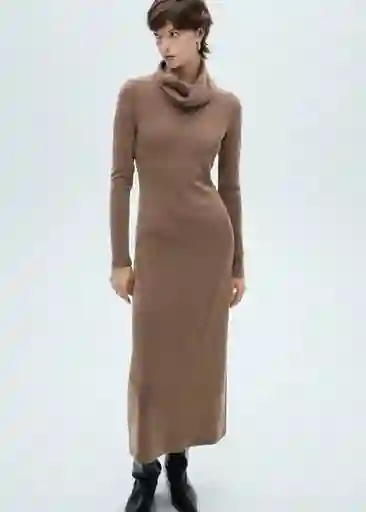 Vestido Gino Marrón Talla S Mujer Mango