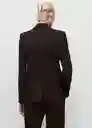 Blazer Americana Bergen Chocolate Talla XS Mujer Mango