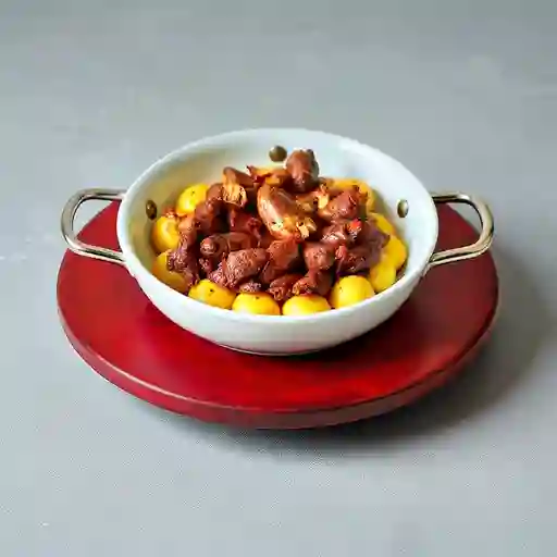 Corazoncitos de Pollo y Papa Criolla