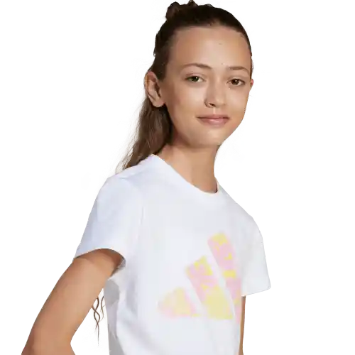 Adidas Camiseta Manga Corta Flwr T de Niña Blanco Talla M