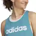 Adidas Camiseta Lin Tk Para Mujer Azul Talla XL