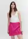 Falda Bambú Fucsia Talla M Mujer Mango