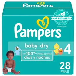 Pampers Pañal Desechable Baby Dry Etapa 4 28 Und