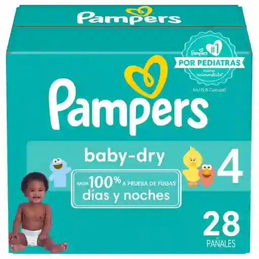 Pampers Pañal Desechable Baby Dry Etapa 4 28 Und