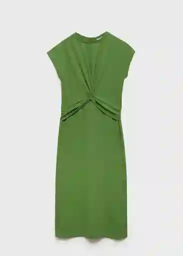 Vestido Nudo-W Esmeralda Talla XS Mujer Mango