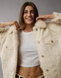 Chaqueta Mujer Blanco Talla XS/S 3591106 American Eagle